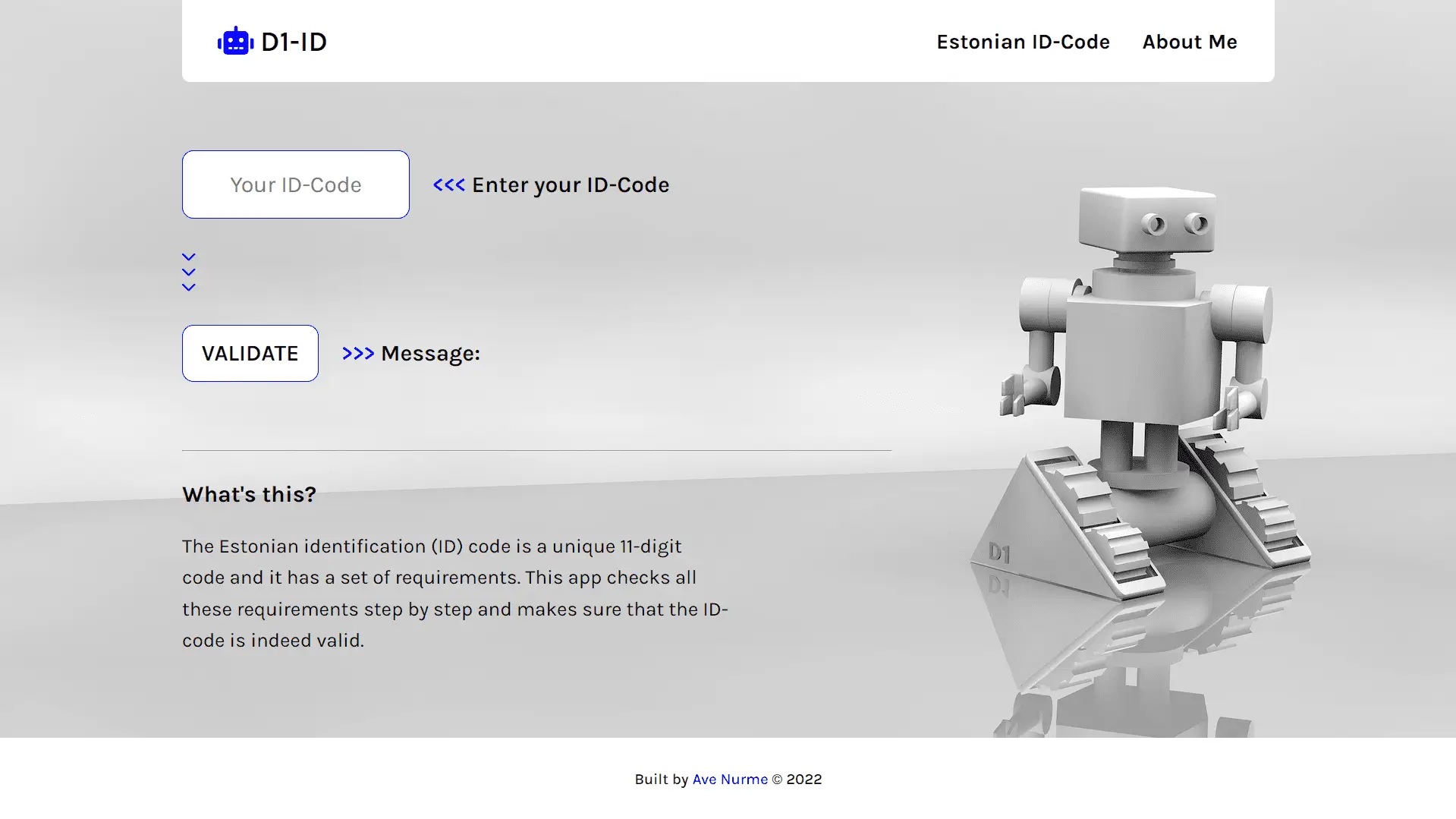 ID Code App Screenshot